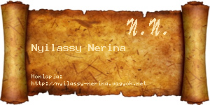 Nyilassy Nerina névjegykártya